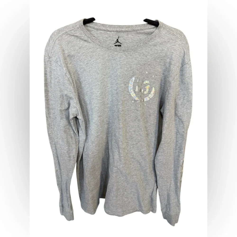 Jordan Gray Long Sleeve Men's Shirt Size L